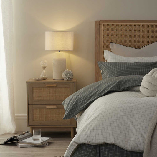 Isla 2 Drawer Bedside Table - Natural - DUSK