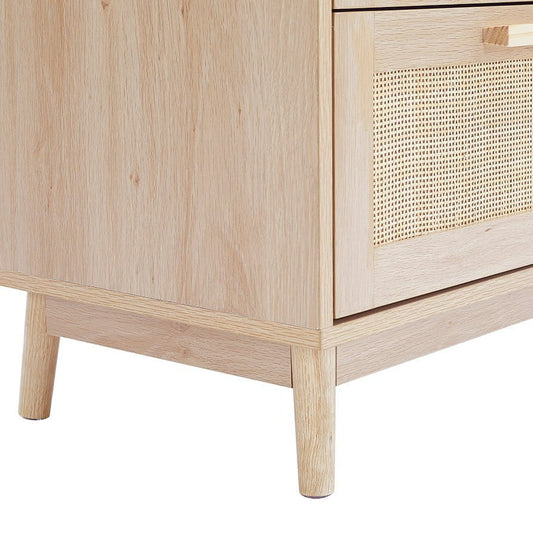 Isla 2 Drawer Bedside Table - Natural - DUSK