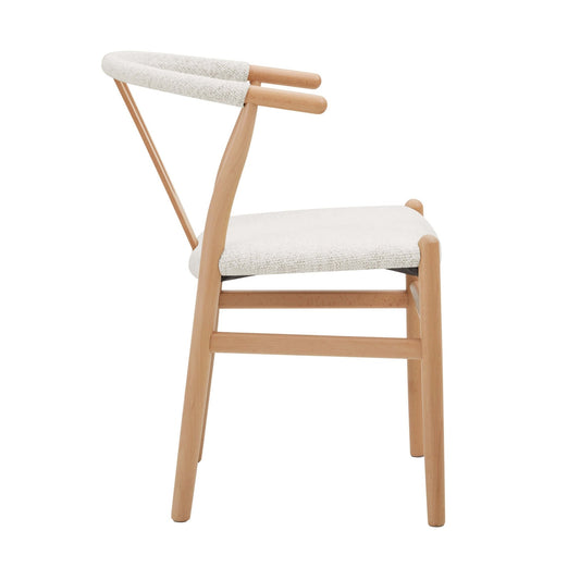Jade Set of 2 Dining Chairs - Ivory Boucle - DUSK