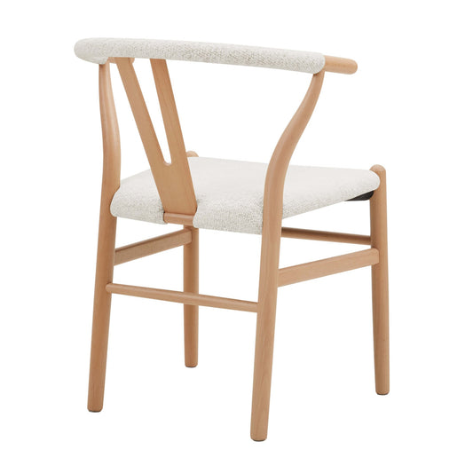 Jade Set of 2 Dining Chairs - Ivory Boucle - DUSK