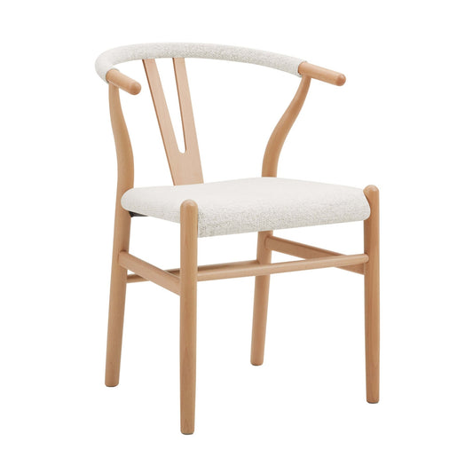 Jade Set of 2 Dining Chairs - Ivory Boucle - DUSK