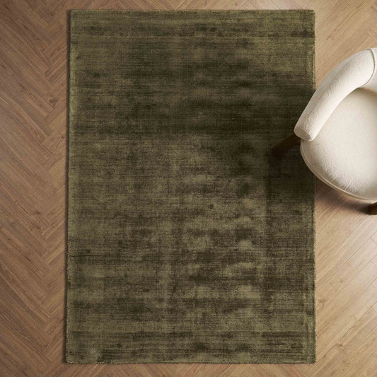 Jess Heavyweight Chenille Rug - Forest Green - DUSK