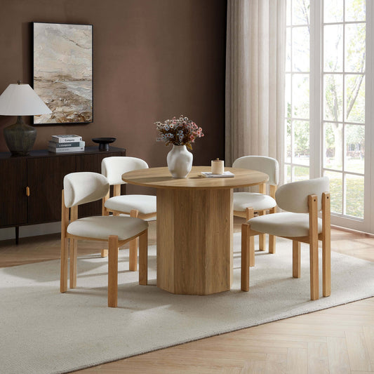 Juliet Round 4 Seater Dining Table - Natural Wood - DUSK