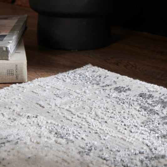 Kaia Faded Rug - Grey/Silver - DUSK
