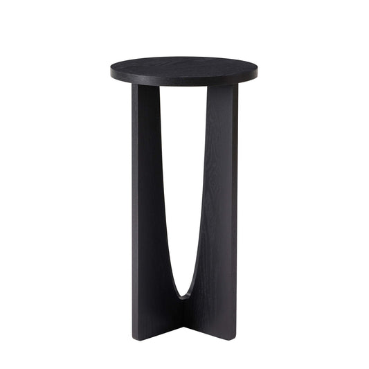 Lana Round Side Table - Black - DUSK