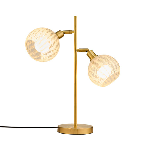 Layla Glass Shade Table Lamp - Gold - DUSK