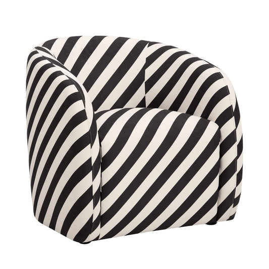 Liberty Accent Chair - Mono Stripe - DUSK