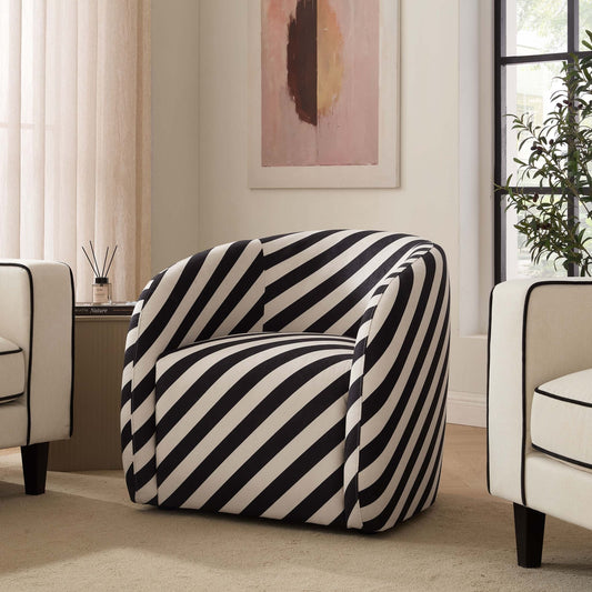 Liberty Accent Chair - Mono Stripe - DUSK