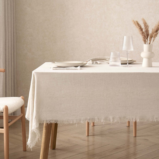 Linen Blend Table Cloth - Sand - DUSK