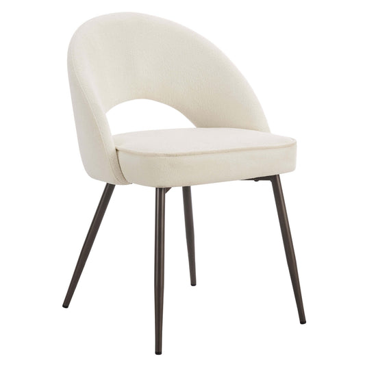 Lola Set of 2 Dining Chairs - Teddy Fabric - DUSK