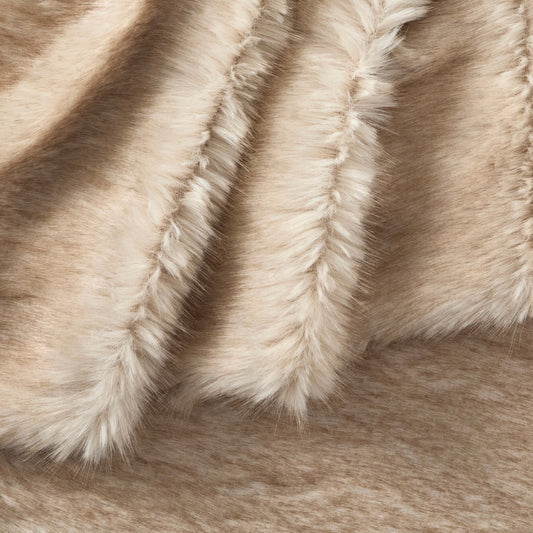 Long Faux Fur Throw - Natural - DUSK