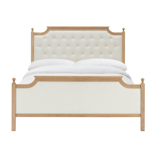 Luxor Bed Frame - Cream Linen - DUSK