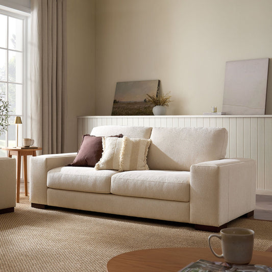 Lyon 3 Seater Sofa - Speckled Sand Boucle - DUSK