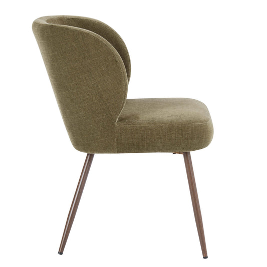 Mabel Set of 2 Dining Chairs - Chenille Olive - DUSK