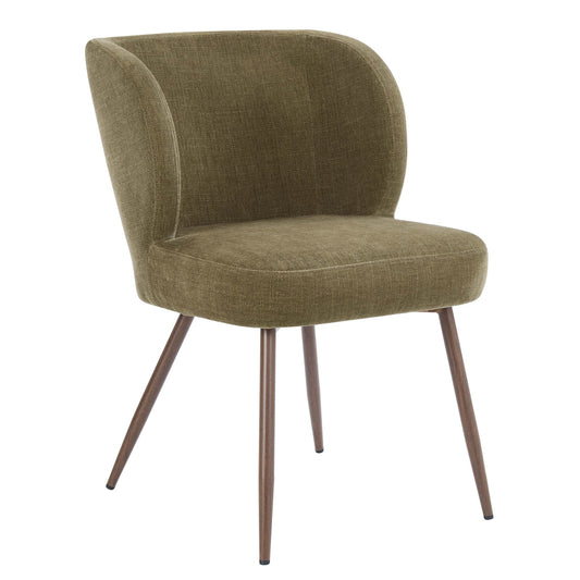 Mabel Set of 2 Dining Chairs - Chenille Olive - DUSK