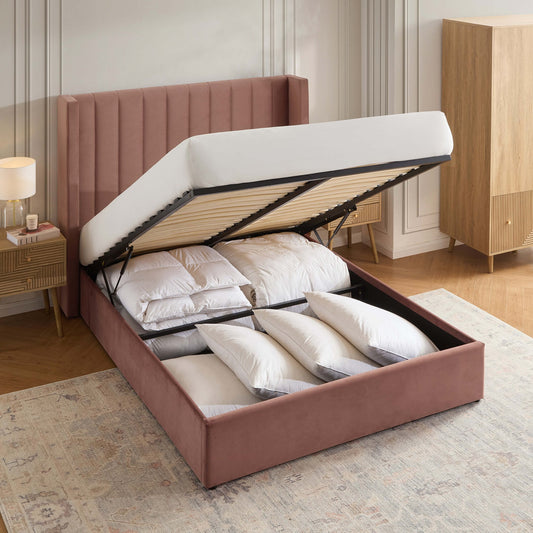 Madison Ottoman Storage Bed - Mauve - DUSK