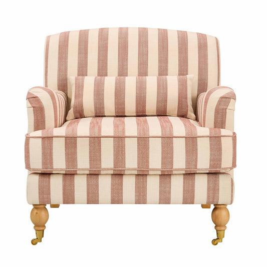 Mara Armchair - Raspberry Stripe - DUSK