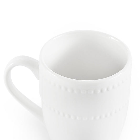 Margalo Beaded Set of 2 Mugs - White - DUSK