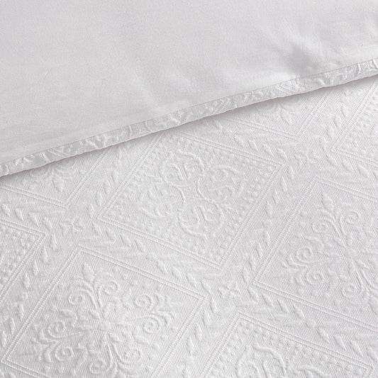 Margot 200 Thread Count Duvet Cover & Pillowcase Set - White - DUSK