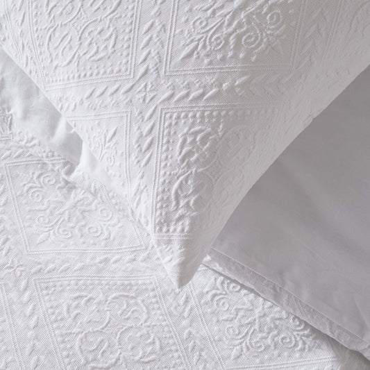 Margot 200 Thread Count Duvet Cover & Pillowcase Set - White - DUSK