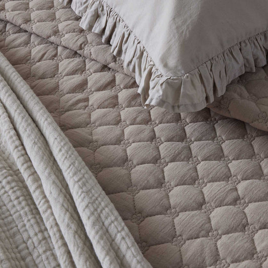 Marion Ruffle Edge Duvet Cover - Washed Cotton - Sand - DUSK