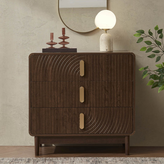 Marnie 3 Drawer Chest - Walnut - DUSK