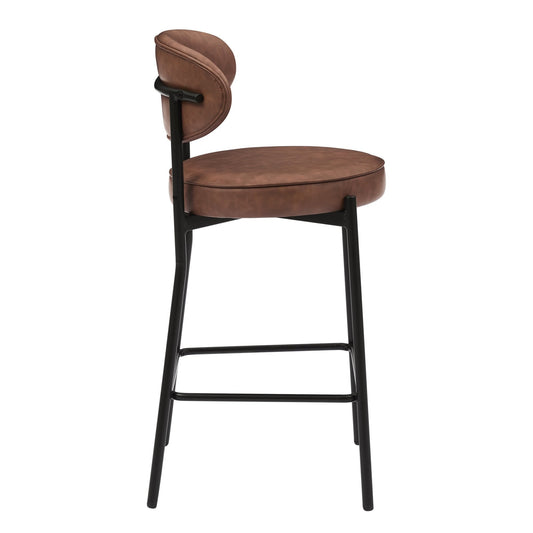 Mia Set of 2 Barstool - Faux Leather Tan - DUSK