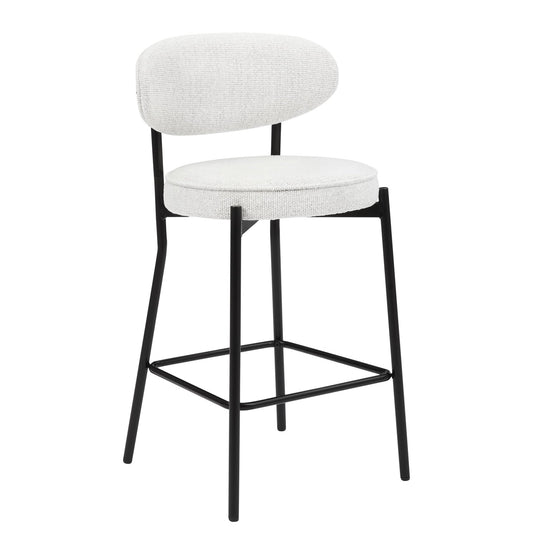 Mia Set of 2 Barstool - Ivory Boucle - DUSK
