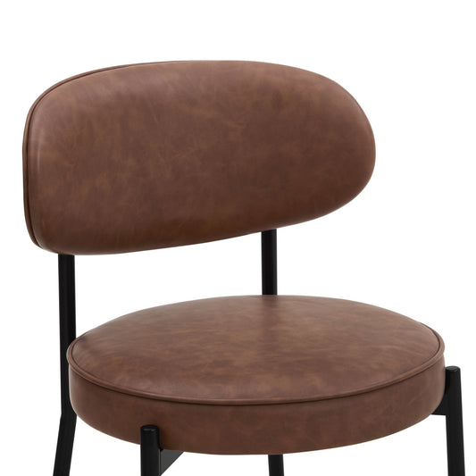 Mia Set of 2 Dining Chair - Faux Leather Tan - DUSK