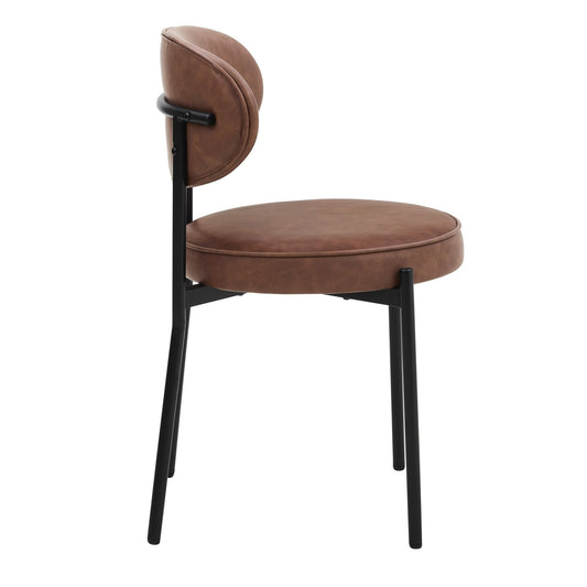 Mia Set of 2 Dining Chair - Faux Leather Tan - DUSK