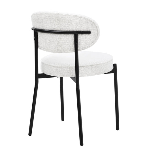 Mia Set of 2 Dining Chair - Ivory Boucle - DUSK