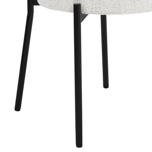 Mia Set of 2 Dining Chair - Ivory Boucle - DUSK