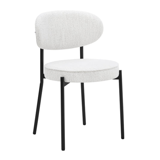 Mia Set of 2 Dining Chair - Ivory Boucle - DUSK