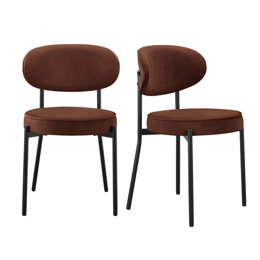 Mia Set of 2 Dining Chairs - Terracotta - DUSK