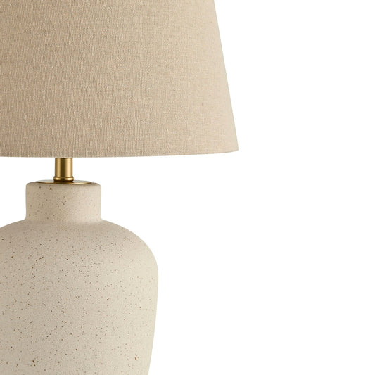 Mollie Ivory & Gold Ceramic Table Lamp - Ivory - DUSK