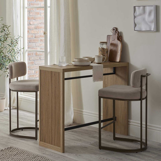 Mollie Set of 2 Barstools - Beige - DUSK