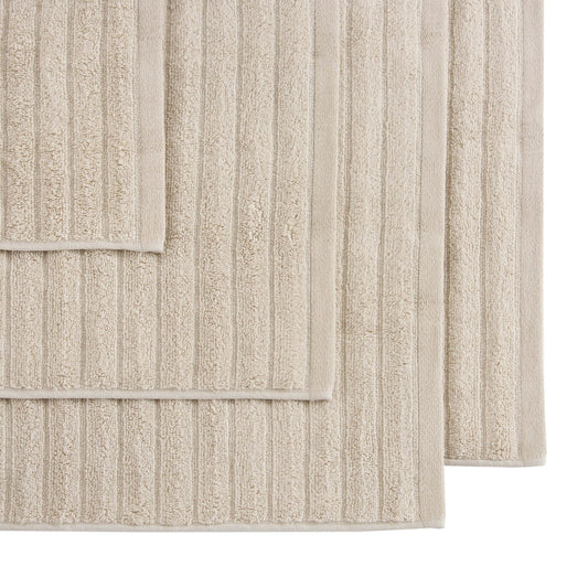 Monaco Plush Ribbed Cotton Towel Collection - Mushroom - DUSK