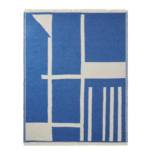 Motif Abstract Throw - Electric Blue - DUSK