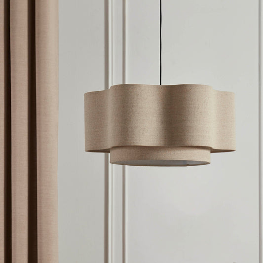Orlaya Two - Tier Scalloped Ceiling Shade - Natural - DUSK