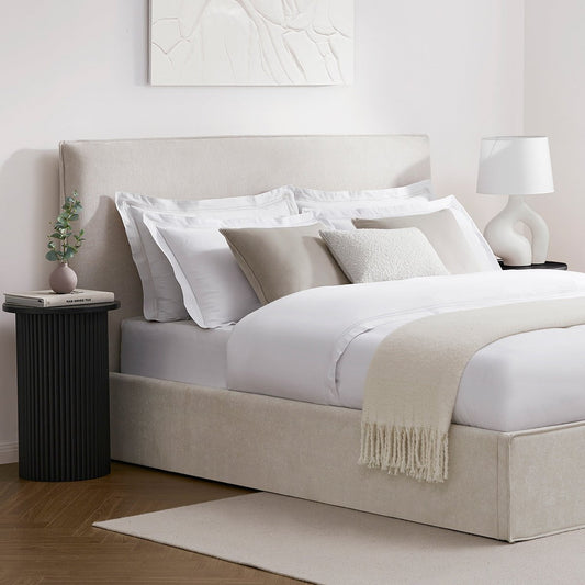 Oslo Ottoman Storage Bed - Ivory - DUSK