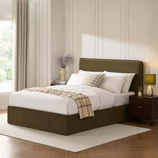 Oslo Ottoman Storage Bed - Olive - DUSK