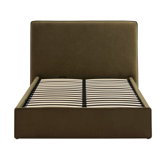 Oslo Ottoman Storage Bed - Olive - DUSK