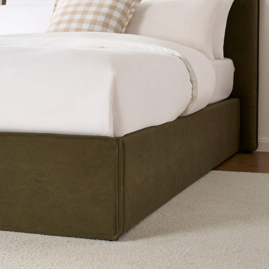 Oslo Ottoman Storage Bed - Olive - DUSK