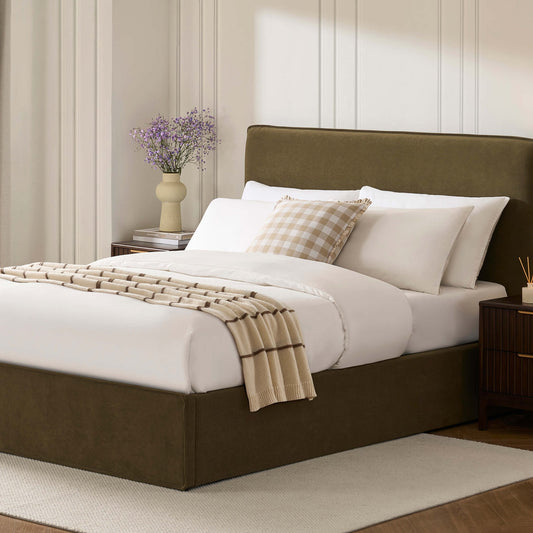 Oslo Ottoman Storage Bed - Olive - DUSK