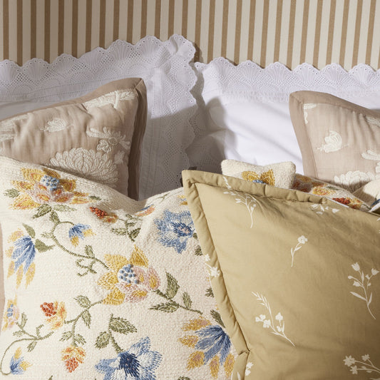 Pair of Alice Oxford Pillowcases - 200 Thread Count - White - DUSK