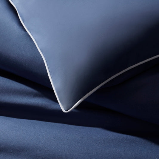 Pair of Cambridge Pillowcases - 200 Thread Count - Cotton - French Blue - DUSK