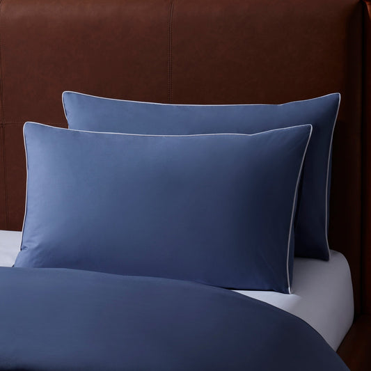 Pair of Cambridge Pillowcases - 200 Thread Count - Cotton - French Blue - DUSK