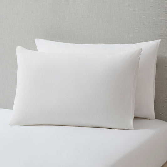 Pair of Cambridge Pillowcases - 200 Thread Count - Cotton - White - DUSK