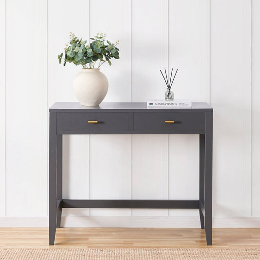 Poppy Console Dressing Table - Charcoal - DUSK