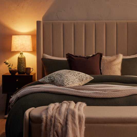 Portofino Waffle 100% Cotton Duvet Cover 200 Thread Count - Forest Green - DUSK